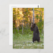 Grüße aus Finnland Postkarte (Vorne/Hinten)