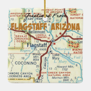 Grüße aus Flagstaff Arizona Keramikornament