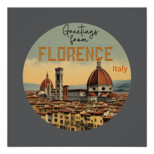 Grüße aus Florenz Italien Poster