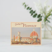 Grüße aus Florenz, Italien Vintage Postkarte (Stehend Vorderseite)