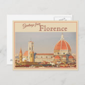 Grüße aus Florenz, Italien Vintage Postkarte (Vorne/Hinten)