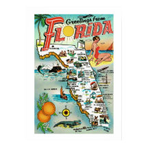 Grüße aus Florida 20x28 Poster Druck