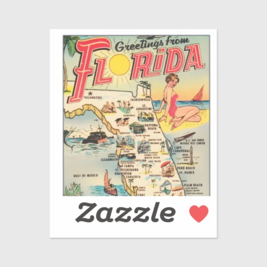 Grüße aus Florida Aufkleber (Blatt)