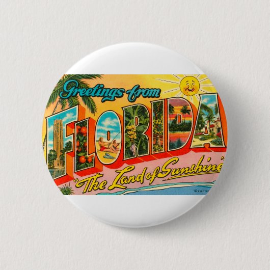 Grüße aus Florida Button (Vorderseite)