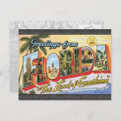 Grüße aus Florida "Das Land der Sonne", Vin Postkarte (Vorne/Hinten)