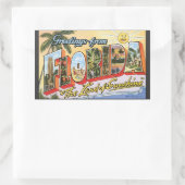 Grüße aus Florida "Das Land der Sonne", Vin Rechteckiger Aufkleber (Tasche)