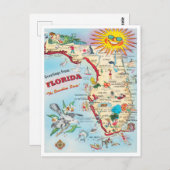 Grüße aus Florida, dem Sunshine Staat Travel Postkarte (Vorne/Hinten)