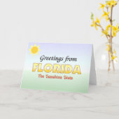 Grüße aus Florida Karte (Gelbe Blume)