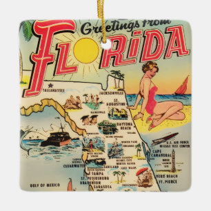 Grüße aus Florida Keramikornament