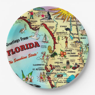 Grüße aus Florida Pappteller
