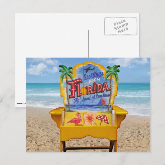 Grüße aus Florida Postkarte (Vorne/Hinten)