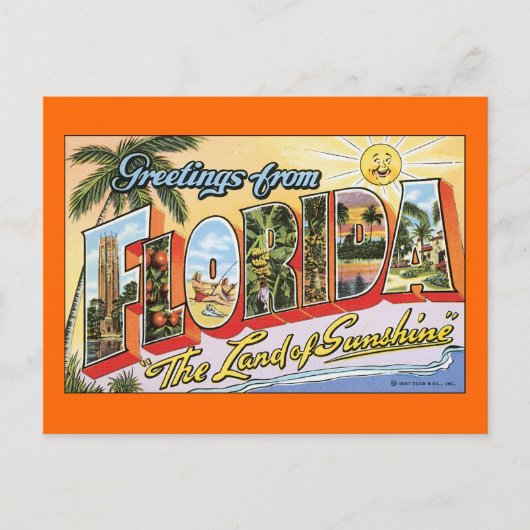 Grüße aus Florida Postkarte (Vorderseite)