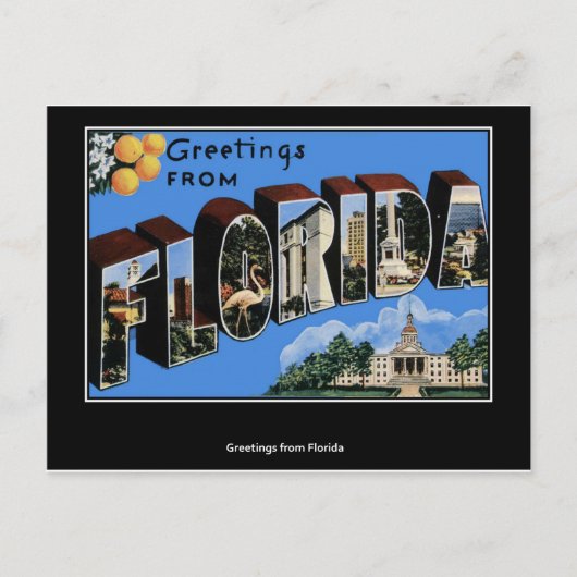 Grüße aus Florida Postkarte (Vorderseite)