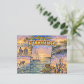 Grüße aus Florida Postkarte (Stehend Vorderseite)