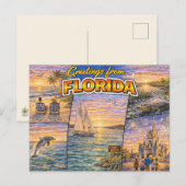Grüße aus Florida Postkarte (Vorne/Hinten)