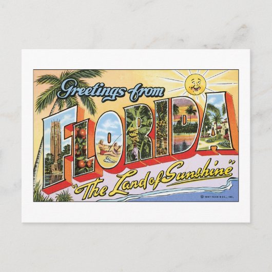 Grüße aus Florida Postkarte (Vorderseite)