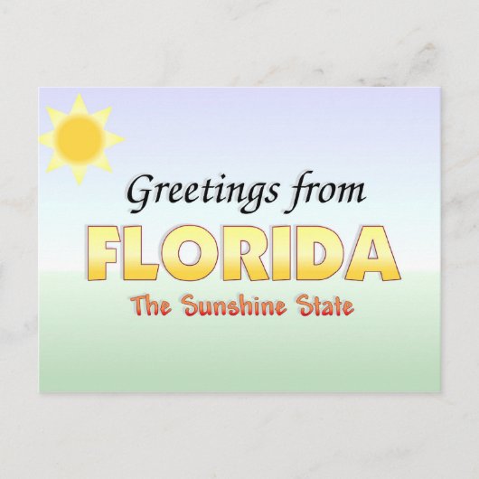 Grüße aus Florida Postkarte (Vorderseite)