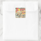 Grüße aus Florida Quadratischer Aufkleber (Tasche)