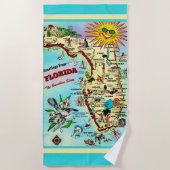 Grüße aus Florida Strandtuch (Vorderseite)