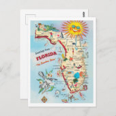 Grüße aus Florida Vintage Sehenswürdigkeiten Karte (Vorne/Hinten)