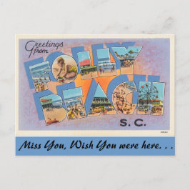 Grüße aus Folly Beach Postkarte