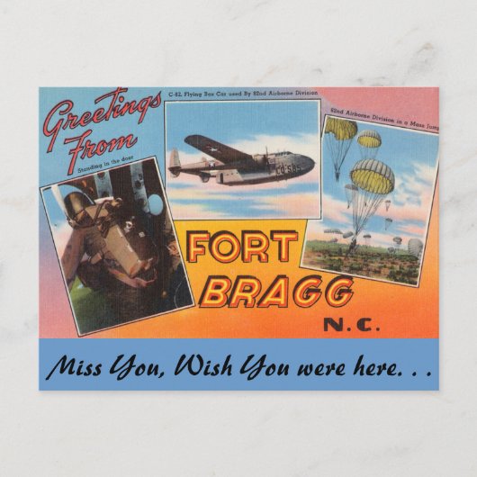 Grüße aus Fort Bragg Postkarte (Vorderseite)