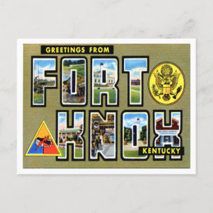 Grüße aus Fort Knox, Kentucky Vintage Reise Postkarte