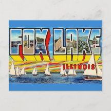 Grüße aus Fox Lake Ill Postkarte