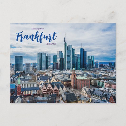 Grüße aus Frankfurt Deutschland Postkarte (Vorderseite)