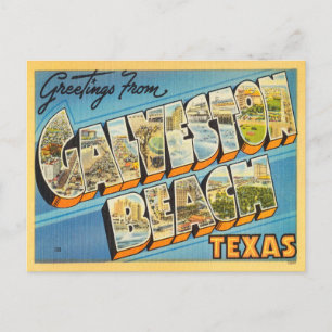 Grüße aus Galveston, Texas Vintage Reise Postkarte