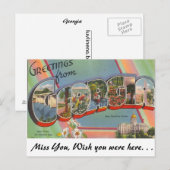 Grüße aus Georgia Postkarte (Vorne/Hinten)