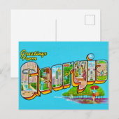 Grüße aus Georgia Postkarte (Vorne/Hinten)