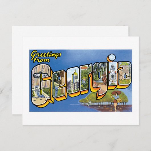 Grüße aus Georgien! Postkarte (Vorne/Hinten)