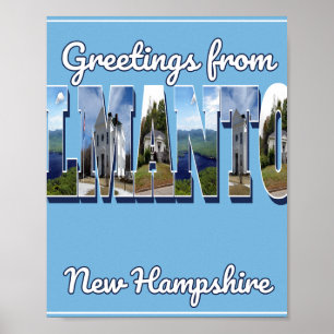 Grüße aus Gilmanton New Hampshire Fotodruck Poster