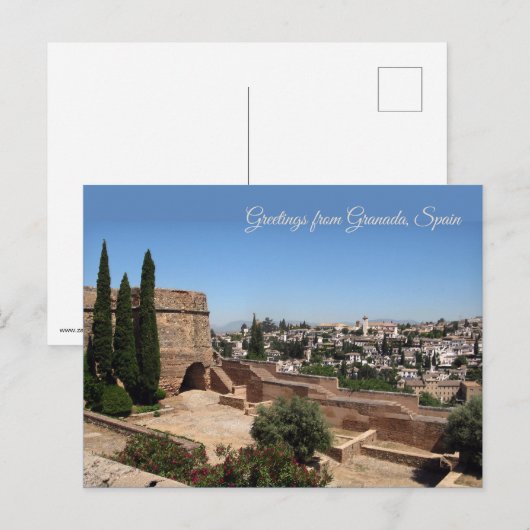 Grüße aus Granada, Spanien Postkarte (Vorne/Hinten)