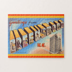 Grüße aus Greensboro NC 11x14 Puzzle