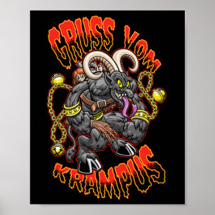 Grüße aus Gruss Vom Krampus Weihnachtsfest Poster