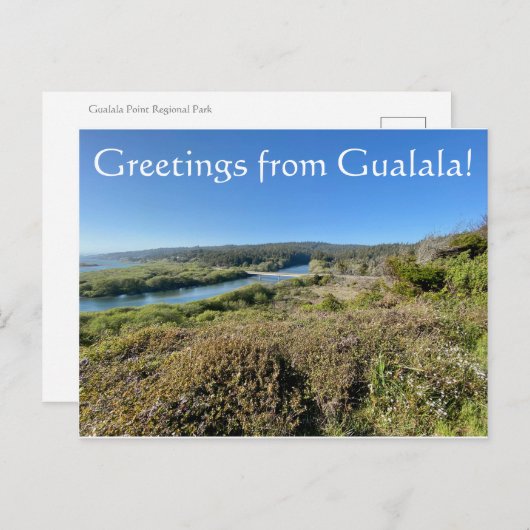 Grüße aus Gualala! Postkarte (Vorne/Hinten)