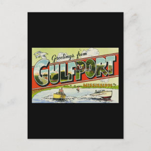 Grüße aus Gulfport Mississippi Postkarte