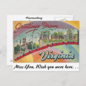 Grüße aus Harrisonburg, Virginia Postkarte (Vorne/Hinten)