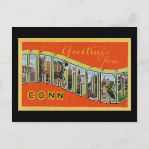 Grüße aus Hartford Connecticut Postkarte