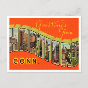 Grüße aus Hartford, Connecticut Reise Postkarte