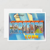 Grüße aus Hartford, Connecticut Travel Postkarte (Vorne/Hinten)