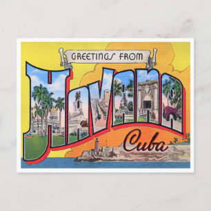 Grüße aus Havanna Vintage-Reisepostkarte Postkarte