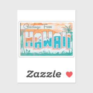Grüße aus Hawaii Aufkleber