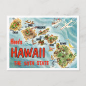 Grüße aus Hawaii, der 50. Staat Travel Postkarte (Vorderseite)