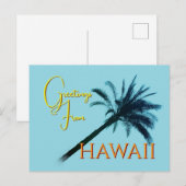 Grüße aus Hawaii - Palmen Feiertagspostkarte (Vorne/Hinten)