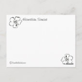 Grüße aus Hawaii - Palmen Postkarte (Rückseite)