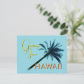 Grüße aus Hawaii - Palmen Postkarte (Stehend Vorderseite)