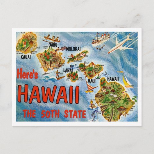 Grüße aus Hawaii Postkarte (Vorderseite)